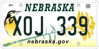 NE license plate XOJ339
