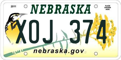 NE license plate XOJ374