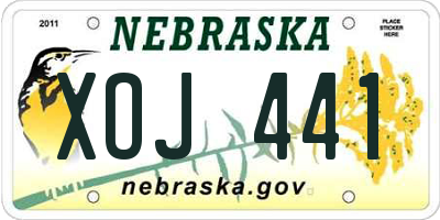 NE license plate XOJ441