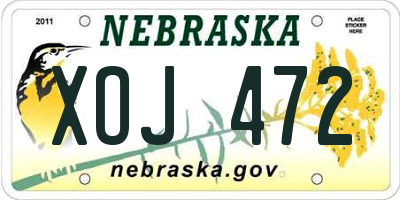 NE license plate XOJ472