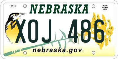 NE license plate XOJ486
