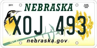 NE license plate XOJ493