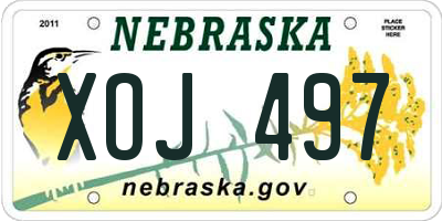 NE license plate XOJ497
