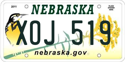 NE license plate XOJ519
