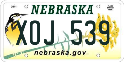 NE license plate XOJ539