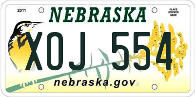 NE license plate XOJ554