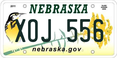 NE license plate XOJ556