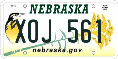 NE license plate XOJ561