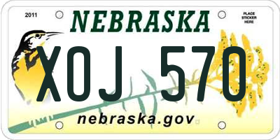NE license plate XOJ570