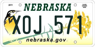 NE license plate XOJ571