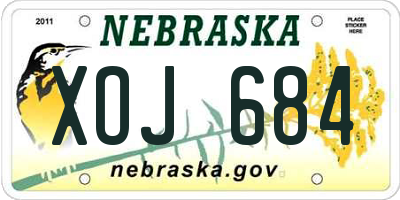 NE license plate XOJ684