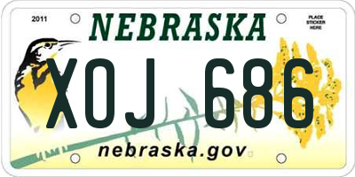 NE license plate XOJ686