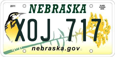 NE license plate XOJ717