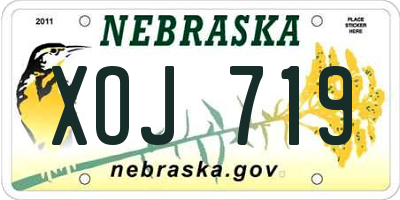 NE license plate XOJ719