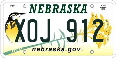 NE license plate XOJ912