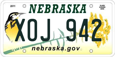 NE license plate XOJ942