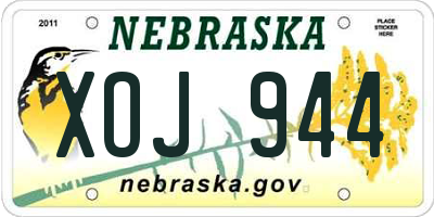 NE license plate XOJ944