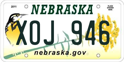 NE license plate XOJ946