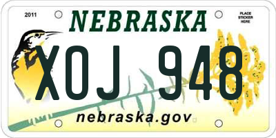 NE license plate XOJ948