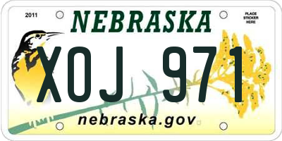 NE license plate XOJ971