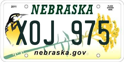 NE license plate XOJ975