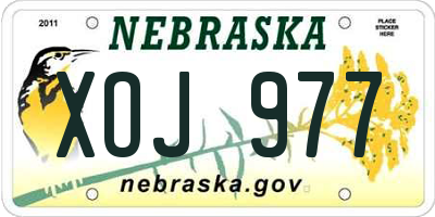 NE license plate XOJ977