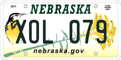 NE license plate XOL079