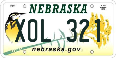 NE license plate XOL321