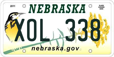 NE license plate XOL338