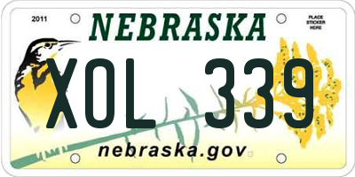 NE license plate XOL339