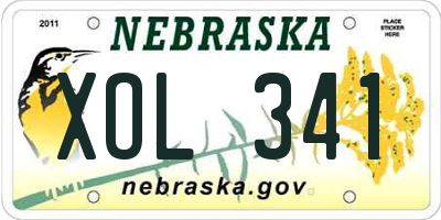 NE license plate XOL341