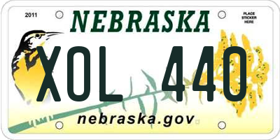 NE license plate XOL440
