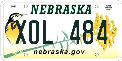 NE license plate XOL484