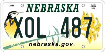 NE license plate XOL487