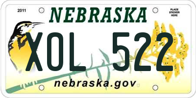 NE license plate XOL522