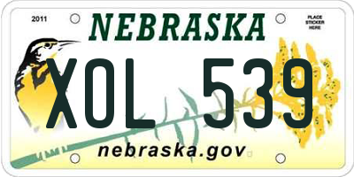 NE license plate XOL539