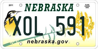 NE license plate XOL591
