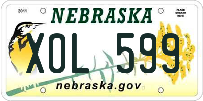 NE license plate XOL599
