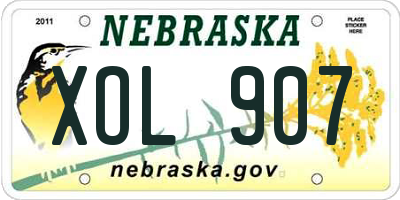 NE license plate XOL907