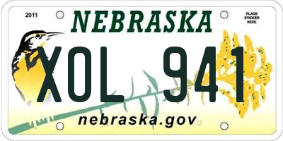 NE license plate XOL941