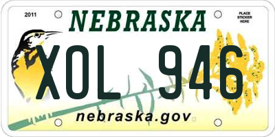 NE license plate XOL946