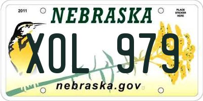 NE license plate XOL979