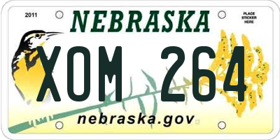 NE license plate XOM264