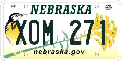 NE license plate XOM271