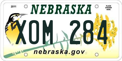NE license plate XOM284