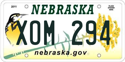 NE license plate XOM294