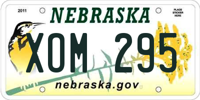 NE license plate XOM295