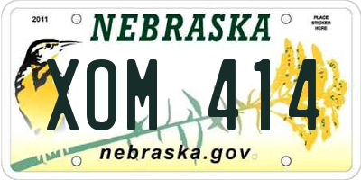 NE license plate XOM414