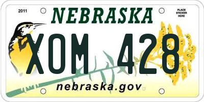 NE license plate XOM428