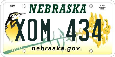 NE license plate XOM434